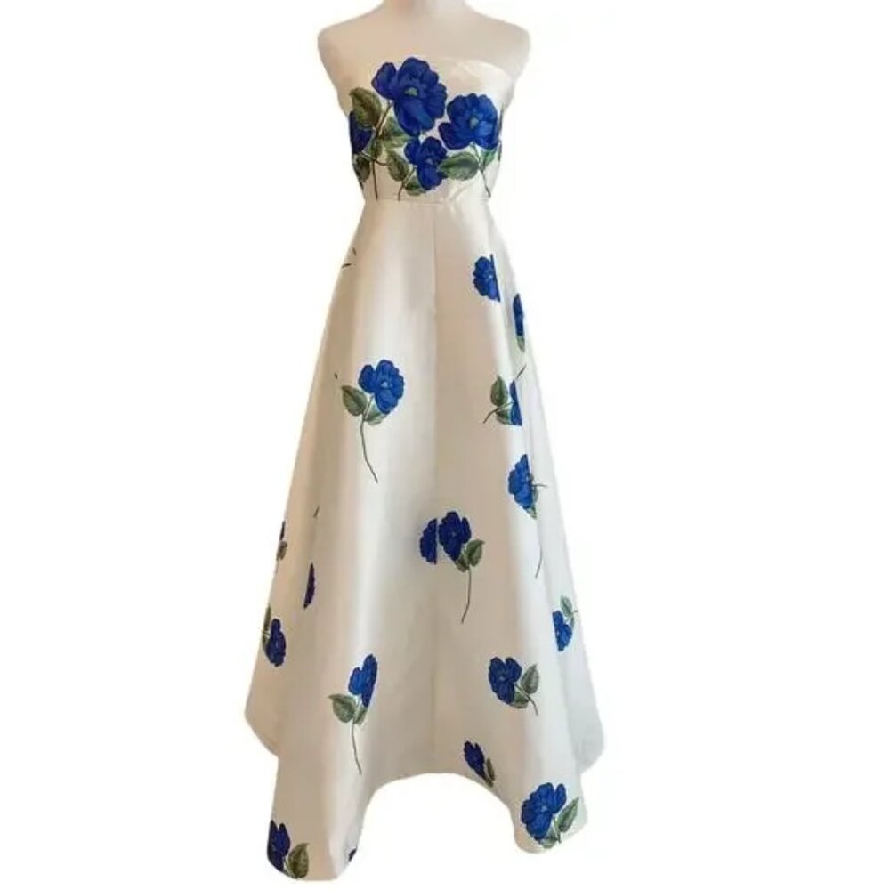 Aston Studio AUDREY DRESS IN CELESTE/FOAM Blue Floral US 6